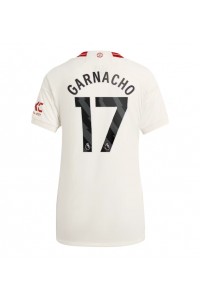 Fotbalové Dres Manchester United Alejandro Garnacho #17 Dámské Třetí Oblečení 2023-24 Krátký Rukáv